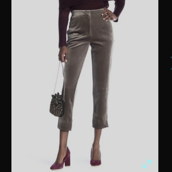 High Waisted Velvet Pants - Picture 1 of 5